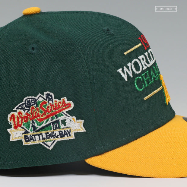 OAKLAND ATHLETICS 1989 WORLD SERIES CHAMPIONS HOME NEW ERA FITTED CAP