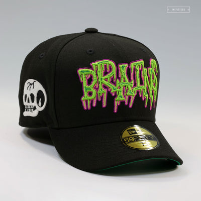 BRAINS AND ZOMBIES PLANTS VS. ZOMBIES INSPIRED HALLOWEEN NEW ERA FITTED CAP