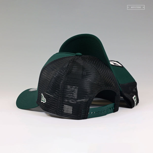 NEW ERA CAP GREEN FISHING 9FORTY A-FRAME TRUCKER SNAPBACK HAT