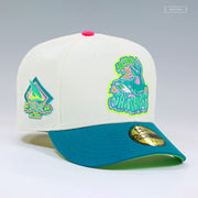 SAN JOSE SHARKS 20TH ANNIVERSARY GIRLMOBB ARTIST SERIES OFF WHITE NEW ERA FITTED CAP