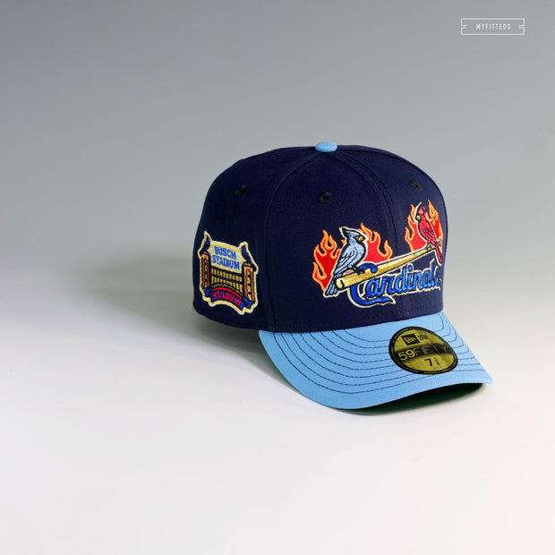 ST. LOUIS CARDINALS BUSCH STADIUM ST. LOUIS TWO BIRDS ON FIRE NEW ERA FITTED CAP