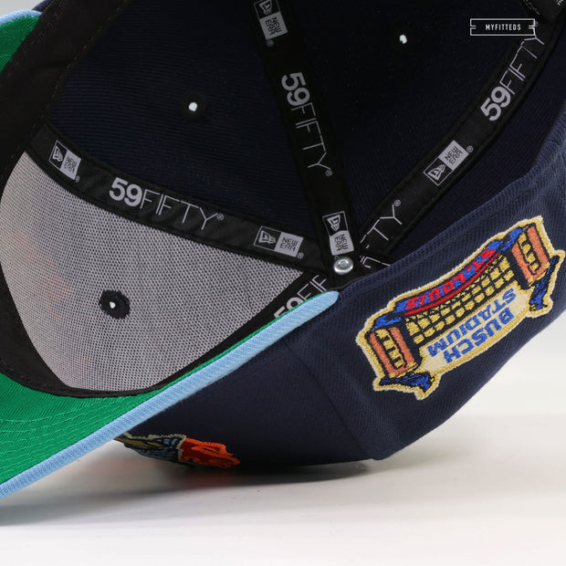 ST. LOUIS CARDINALS BUSCH STADIUM ST. LOUIS TWO BIRDS ON FIRE NEW ERA FITTED CAP