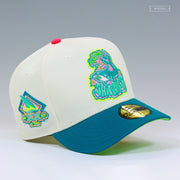 SAN JOSE SHARKS 20TH ANNIVERSARY GIRLMOBB ARTIST SERIES OFF WHITE NEW ERA FITTED CAP