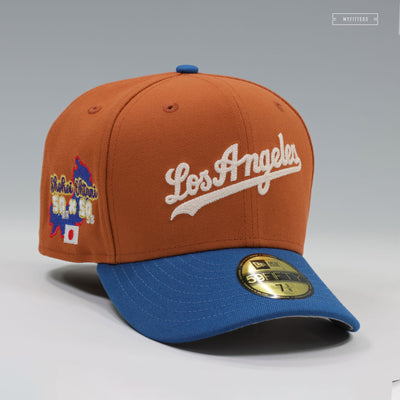 LOS ANGELES DODGERS SHOHEI OHTANI 50 HR AND STEALS CHAIN STITCHED JAPAN TO LA NEW ERA FITTED CAP