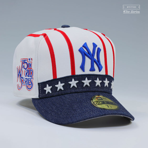 NEW YORK YANKEES 75TH WORLD SERIES AMERICANA ELITE SERIES NEW ERA FITTED CAP