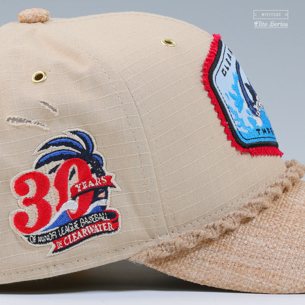 CLEARWATER THRESHERS 30TH ANNIVERSARY SHARK TOOTH AND HOOK JAWS INSPIRED ELITE SERIES NEW ERA FITTED CAP