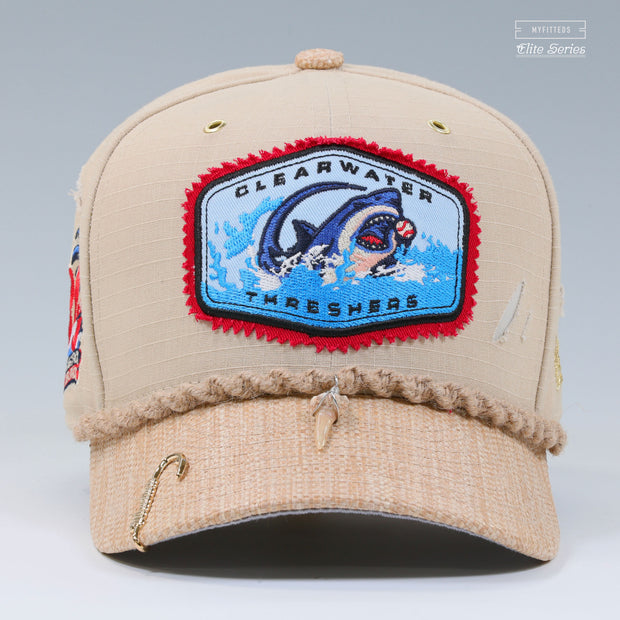 CLEARWATER THRESHERS 30TH ANNIVERSARY SHARK TOOTH AND HOOK JAWS INSPIRED ELITE SERIES NEW ERA FITTED CAP