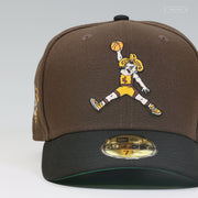 WYOMING COWBOYS DUNKING PISTOL PETE AIR JORDAN 1 MOCHA INSPIRED NEW ERA FITTED CAP