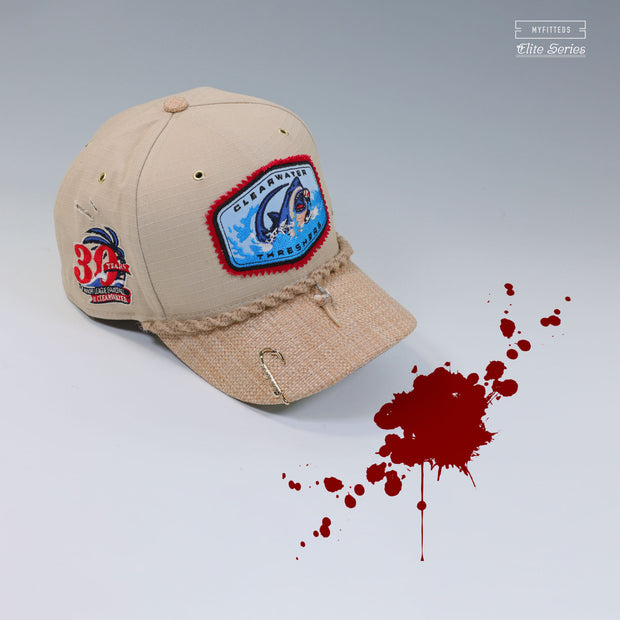 CLEARWATER THRESHERS 30TH ANNIVERSARY SHARK TOOTH AND HOOK JAWS INSPIRED ELITE SERIES NEW ERA FITTED CAP