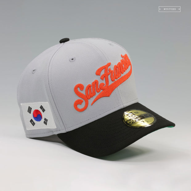 SAN FRANCISCO GIANTS SOUTH KOREA JUNG HOO LEE GANS INSPIRED CHAIN STITCHED NEW ERA FITTED CAP