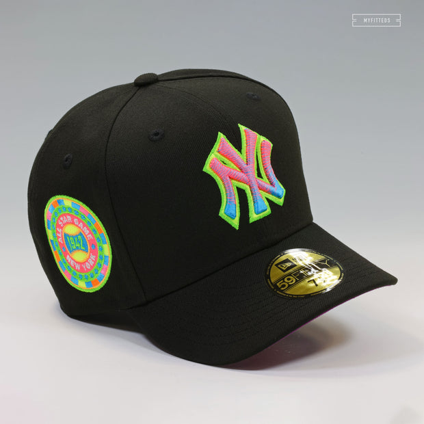 NEW YORK YANKEES 1942 ALL-STAR GAME BLACK LIGHT PACK GRADIENT GRAFFITI NEW ERA FITTED CAP