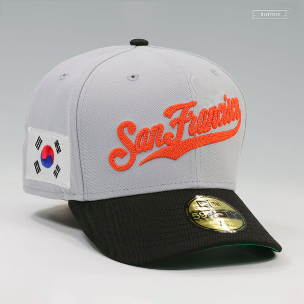 SAN FRANCISCO GIANTS SOUTH KOREA JUNG HOO LEE GANS INSPIRED CHAIN STITCHED NEW ERA FITTED CAP