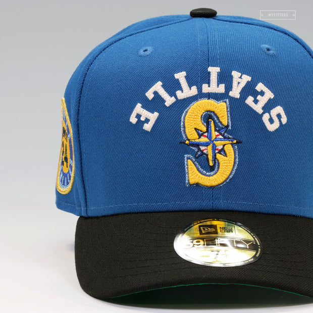 SEATTLE MARINERS KEN GRIFFEY JR. #24 CHAIN STITCH UPSIDE DOWN SEATTLE NEW ERA FITTED CAP