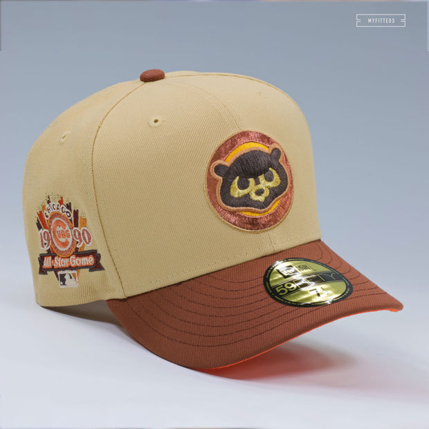 CHICAGO CUBS 1990 MLB ALL-STAR GAME GOLDEN GRAHAMS INSPIRED NEW ERA FITTED CAP
