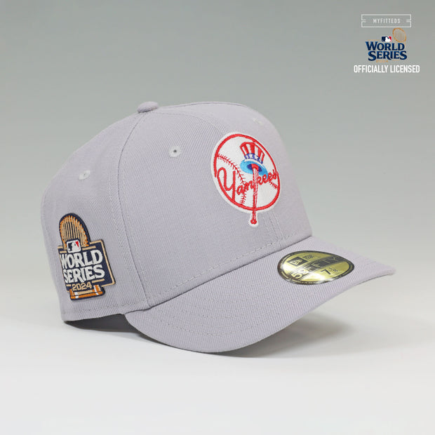 NEW YORK YANKEES 2024 WORLD SERIES YANKEE GRAY ALTERNATE NEW ERA FITTED CAP