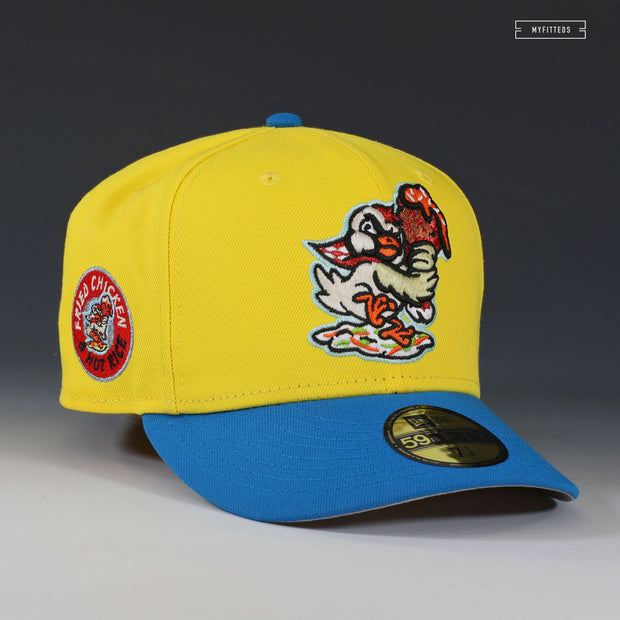 AKRON RUBBERDUCKS X BARBERTON FRIED CHICKEN AND HOT RICE POLLOS HERMANOS NEW ERA HAT