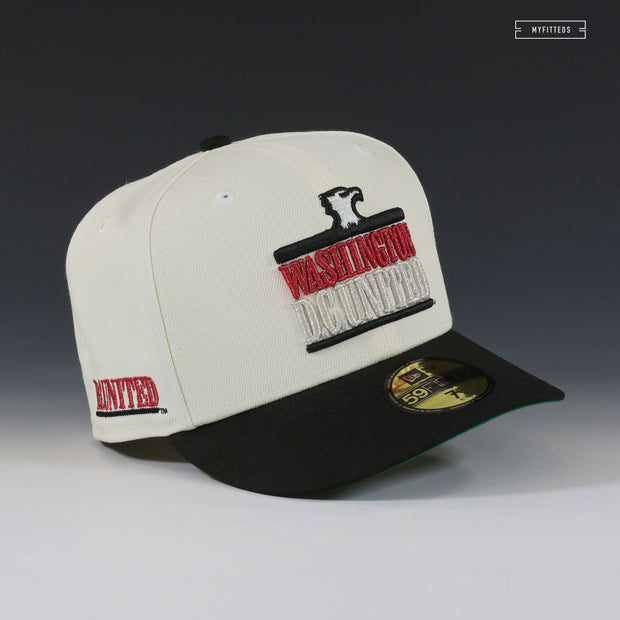 WASHINGTON D.C. UNITED 1996 INAUGURAL SEASON RETRO OFF WHITE NEW ERA FITTED CAP