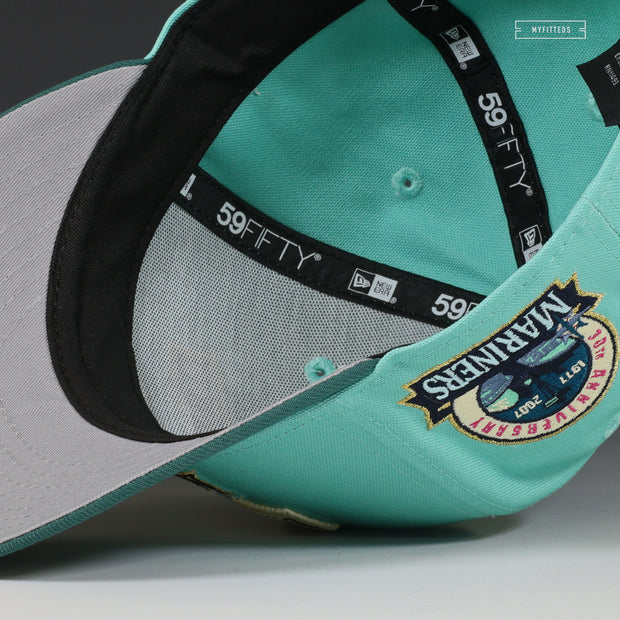 SEATTLE MARINERS 30TH ANNIVERSARY STACKED EST. MCMLXXVII NEW ERA FITTED CAP