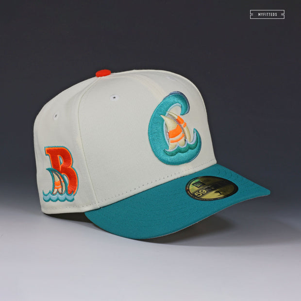 BOWIE BAYSOX X CHESAPEAKE BAYSOX COLORS OF THE BAY OFF WHITE NEW ERA FITTED CAP