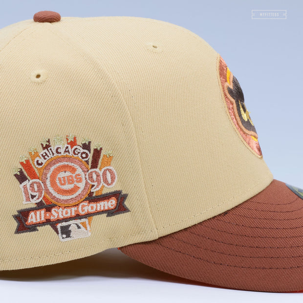 CHICAGO CUBS 1990 MLB ALL-STAR GAME GOLDEN GRAHAMS INSPIRED NEW ERA FITTED CAP