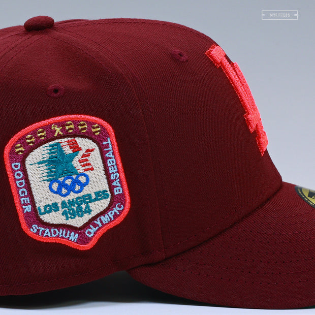 LOS ANGELES DODGERS 1984 OLYMPICS BASEBALL DODGER STADIUM DAMN NEW ERA FITTED CAP