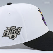 LOS ANGELES KINGS 1997-1998 ALTERNATE GLACIAL WHITE JET BLACK NEW ERA FITTED CAP