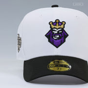 LOS ANGELES KINGS 1997-1998 ALTERNATE GLACIAL WHITE JET BLACK NEW ERA FITTED CAP
