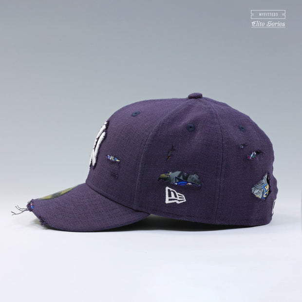 NEW YORK YANKEES WORLD SERIES VELCRO YANKEES PATCH DISTRESSED ELITE SERIES NEW ERA FITTED CAP
