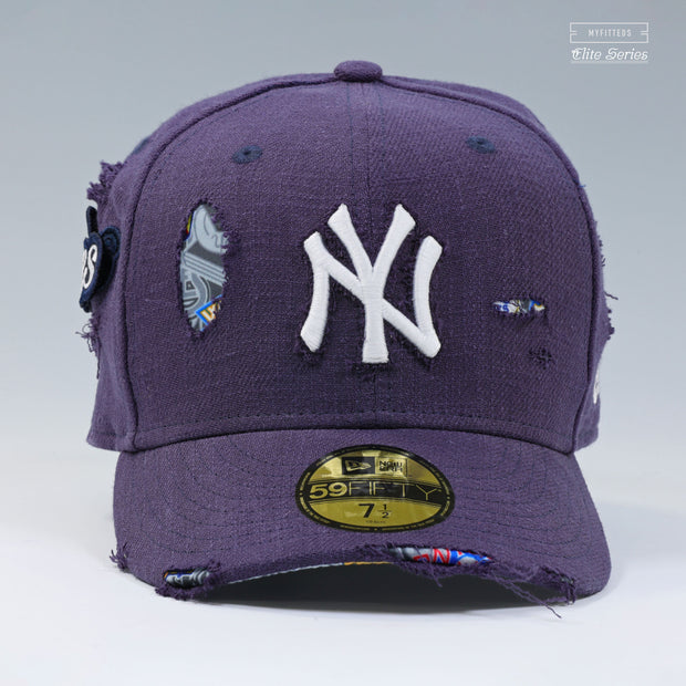 NEW YORK YANKEES WORLD SERIES VELCRO YANKEES PATCH DISTRESSED ELITE SERIES NEW ERA FITTED CAP
