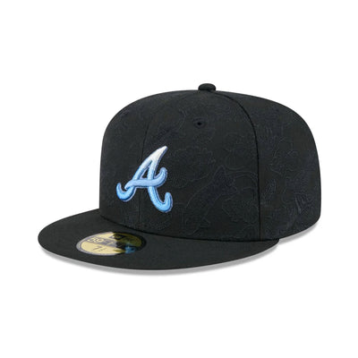 ATLANTA BRAVES KOI FISH POND ALL OVER EMBROIDERED NEW ERA FITTED CAP