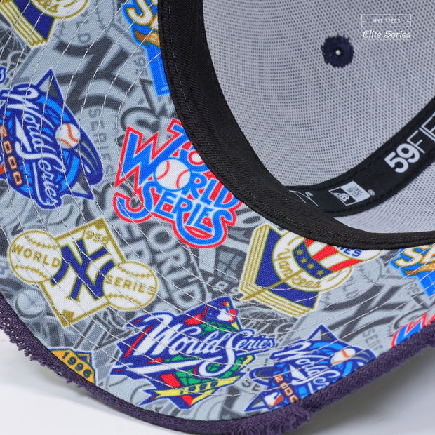NEW YORK YANKEES WORLD SERIES VELCRO YANKEES PATCH DISTRESSED ELITE SERIES NEW ERA FITTED CAP