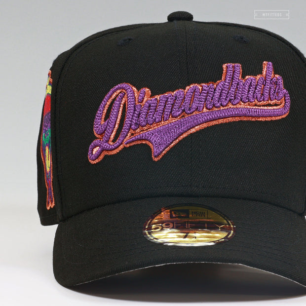 ARIZONA DIAMONDBACKS 1998 INAUGURAL SEASON CHAIN STITCHED WORDMARK NEW ERA FITTED CAP