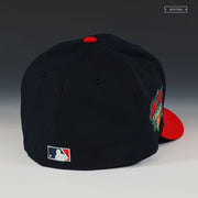 CLEVELAND INDIANS JACOBS FIELD TEAM COLOR 2 TONE NEW ERA FITTED CAP