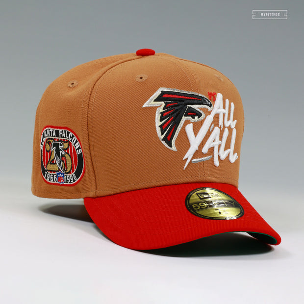 ATLANTA FALCONS VS ALL Y'ALL 25TH ANNIVERSARY CIGARS AND TROPHIES NEW ERA FITTED CAP