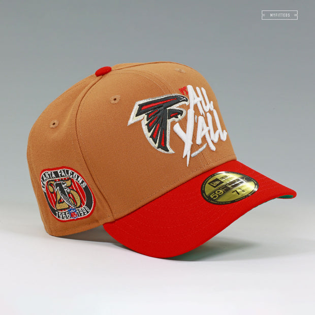 ATLANTA FALCONS VS ALL Y'ALL 25TH ANNIVERSARY CIGARS AND TROPHIES NEW ERA FITTED CAP