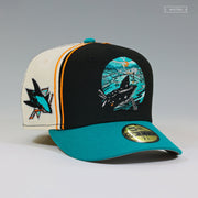 SAN JOSE SHARKS OPEN WATER BY JEFF MCMILLAN ARTIST SERIES DIAGONAL BLOCK NEW ERA HAT