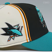 SAN JOSE SHARKS OPEN WATER BY JEFF MCMILLAN ARTIST SERIES DIAGONAL BLOCK NEW ERA HAT