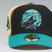 SAN JOSE SHARKS OPEN WATER BY JEFF MCMILLAN ARTIST SERIES DIAGONAL BLOCK NEW ERA HAT