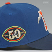 DENVER BRONCOS 50TH ANNIVERSARY CLUB MILE HIGH OLD AND NEW NEW ERA FITTED CAP