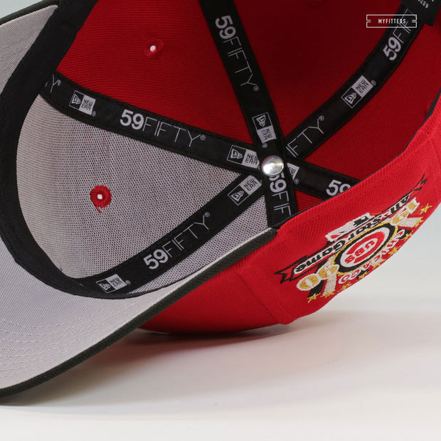 CHICAGO CUBS FLIPPED AND MIRRORED 1990 MLB ALL-STAR GAME SCARLET JET BLACK NEW ERA CAP