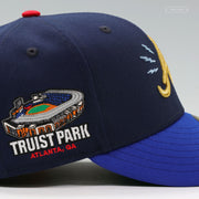 ATLANTA BRAVES BOLTS AND THUNDER TRUIST PARK NIGHTSHADE GOLDEN METALLIC NEW ERA CAP