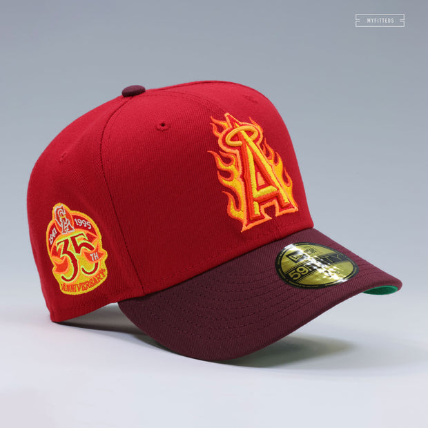 ANAHEIM ANGELS 35TH ANNIVERSARY DANTE'S INFERNO ANGEL OF DEATH NEW ERA FITTED CAP