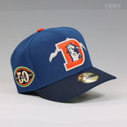 DENVER BRONCOS 50TH ANNIVERSARY CLUB MILE HIGH OLD AND NEW NEW ERA FITTED CAP