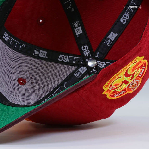 ANAHEIM ANGELS 35TH ANNIVERSARY DANTE'S INFERNO ANGEL OF DEATH NEW ERA FITTED CAP