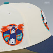 NEW YORK ISLANDERS PRIMARY NY LIGHTHOUSE SIDE PATCH OFF WHITE NEW ERA FITTED CAP