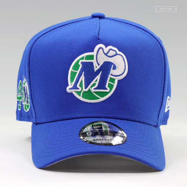 DALLAS MAVERICKS NBA HARDWOOD CLASSICS 40TH ANNIVERSARY 9FIFTY A-FRAME NEW ERA SNAPBACK