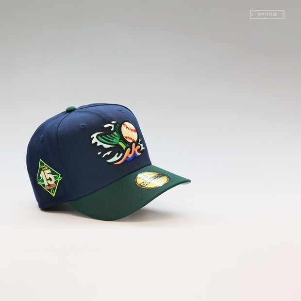 GWINNETT STRIPERS 15 SEASONS NIGHTSHADE EMERALD STONE NEW ERA FITTED CAP