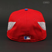 MILWAUKEE BREWERS WING CAP SCARLET BLUE SAPPHIRE NEW ERA FITTED CAP