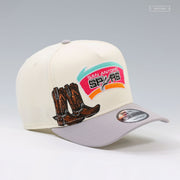 SAN ANTONIO SPURS COWBOY BOOTS OFF WHITE 9FIFTY A-FRAME NEW ERA SNAPBACK HAT