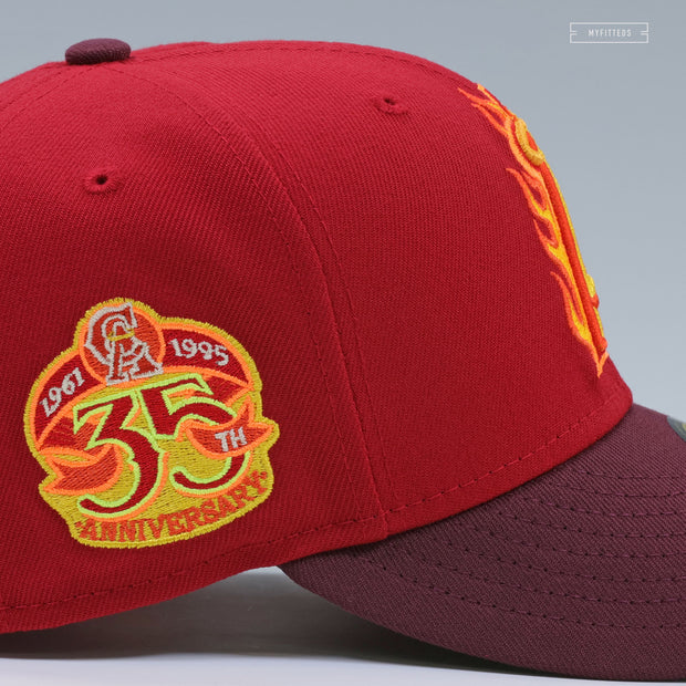 ANAHEIM ANGELS 35TH ANNIVERSARY DANTE'S INFERNO ANGEL OF DEATH NEW ERA FITTED CAP